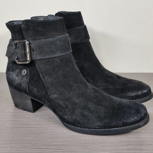 Paul Green Jano Moto Bootie, Black Suede, Womens size 6 UK / 8.5 US
